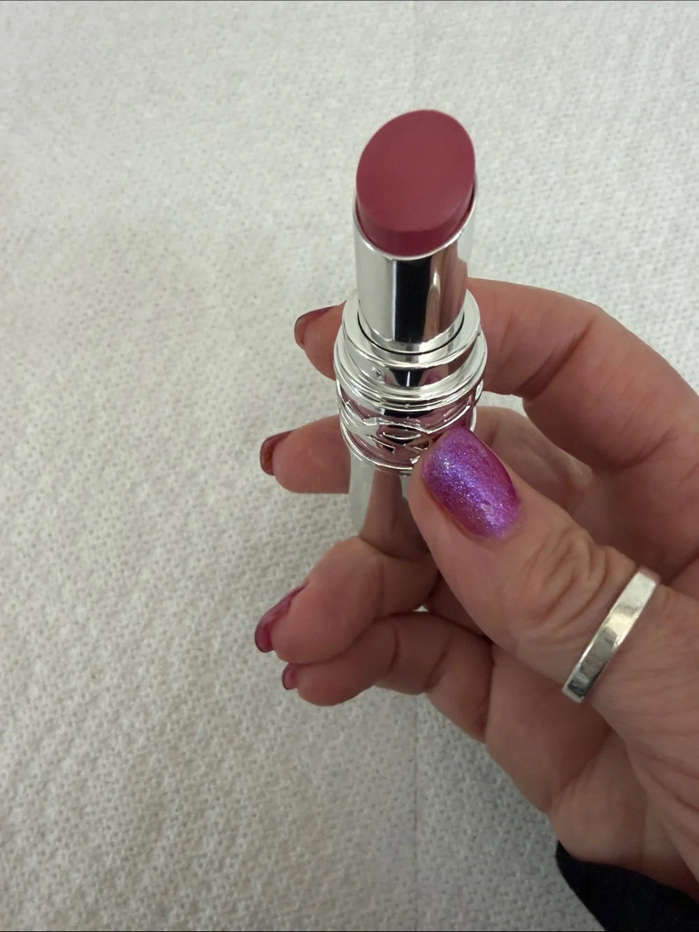 Yves Saint Laurent Dual Lip Colors — Violet Purple & Soft Pink